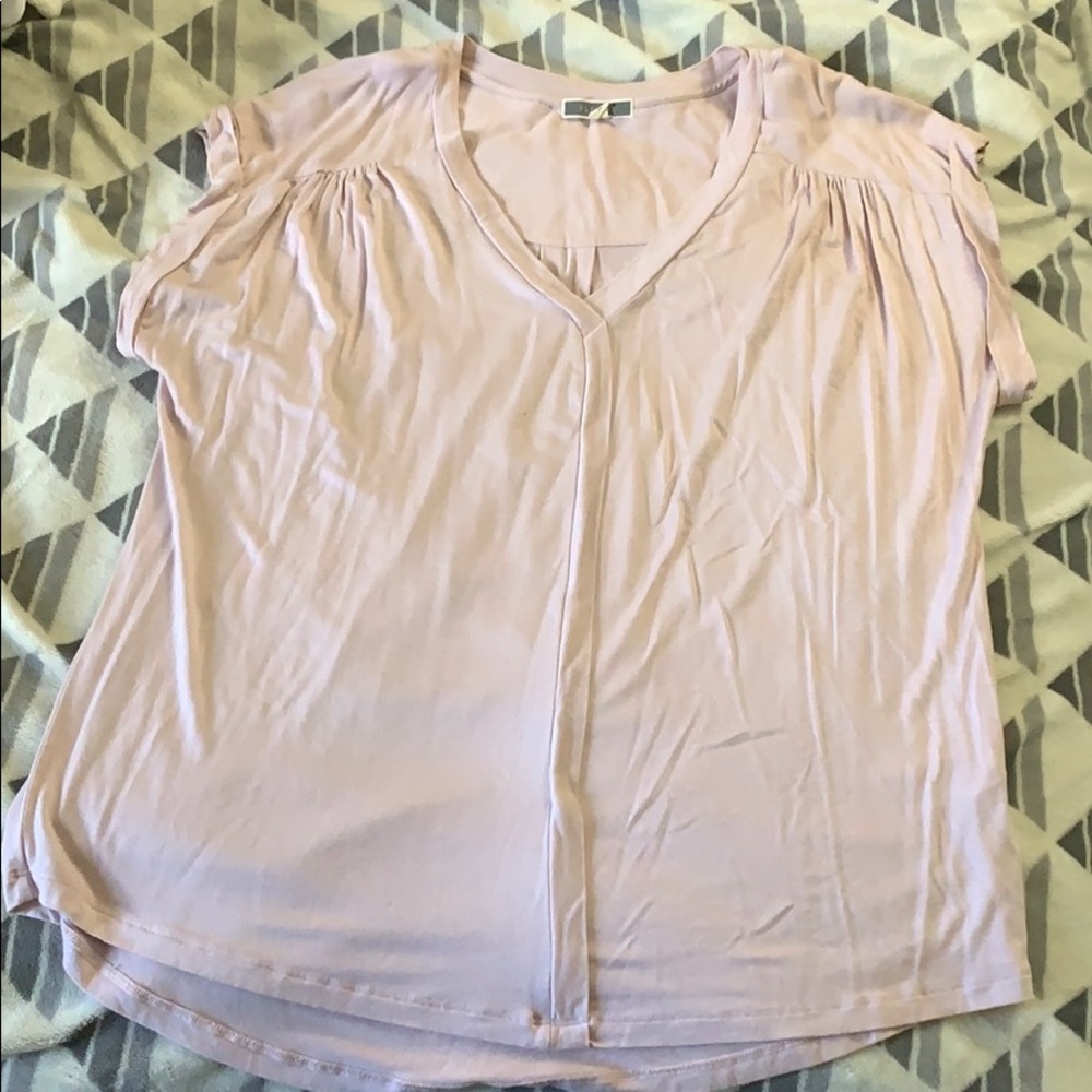 Dusty pink cap sleeve shirt